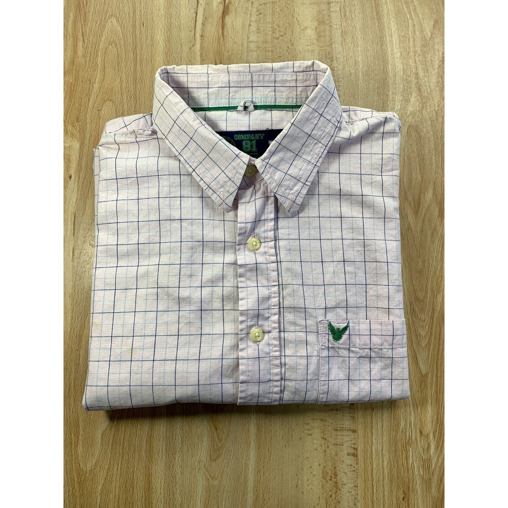 COMPANY 81 Men's Button Shirt Top Size‎ Large Pink Long Sleeve Plaid